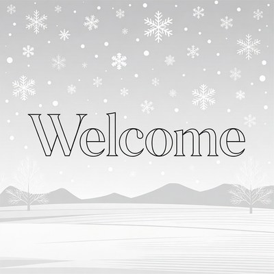 Welcome Snowy Mountains Clipart