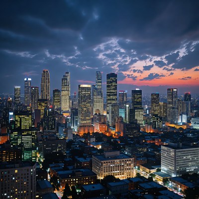 Shanghai Skyline at Night