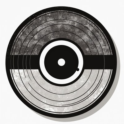 Vintage Vinyl Record Illustration