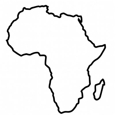 Africa Continent Outline Map