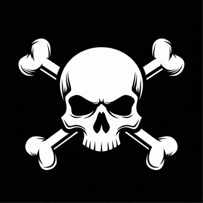 White Skull and Crossbones