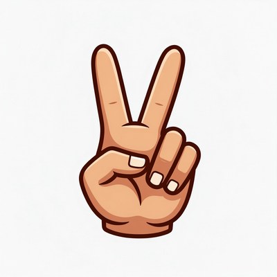 Peace Sign Hand Gesture