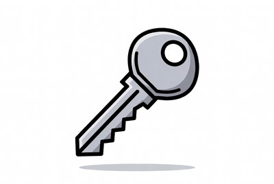 Silver Key Illustration