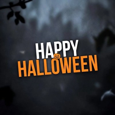 Happy Halloween Text with Pumpkins