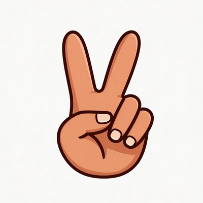 Peace Sign Hand Gesture