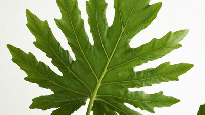 Large green monstera leaf