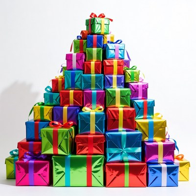 Colorful Gift Boxes Pyramid
