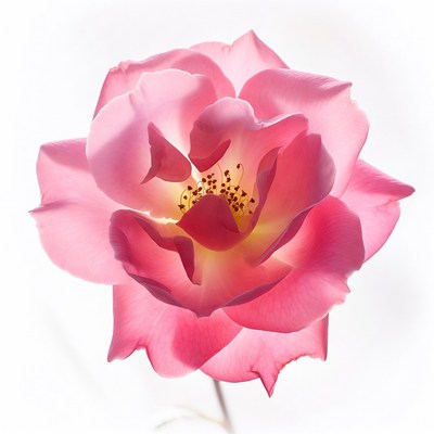 Pink Rose Flower Closeup