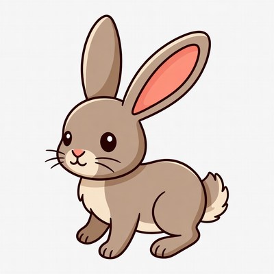 Cute cartoon bunny illustration