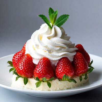 Strawberry Shortcake with Whipped Cream