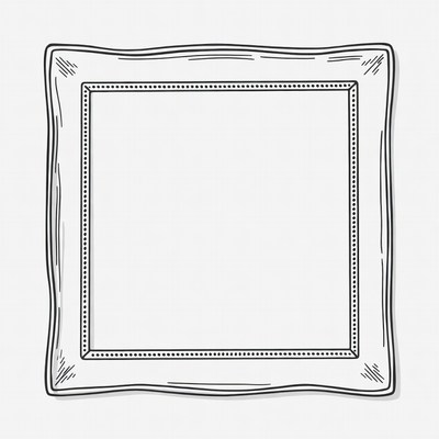 Empty Square Picture Frame