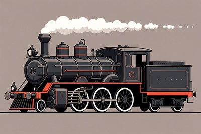 Steam Locomotive Illustration