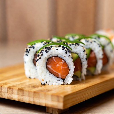 Salmon Avocado Sushi Rolls