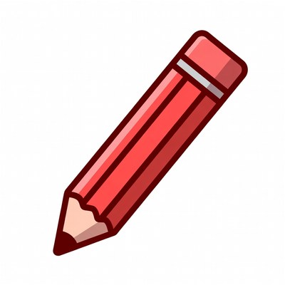 Red pencil clipart