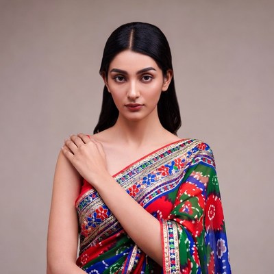 Indian woman in colorful saree