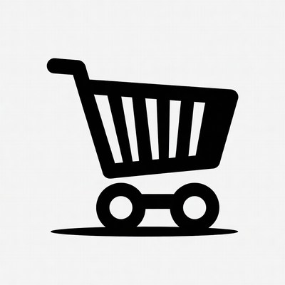 Black Shopping Cart Icon