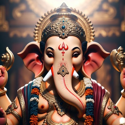 Lord Ganesha Hindu God Statue