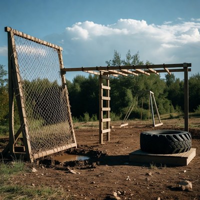 Outdoor Obstacle Course Playground