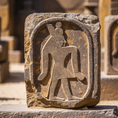 Ancient Egyptian Relief Carved Stone
