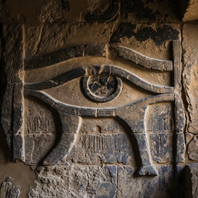 Ancient Egyptian Eye of Horus Carving