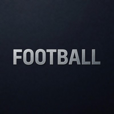 Football Text on Dark Background