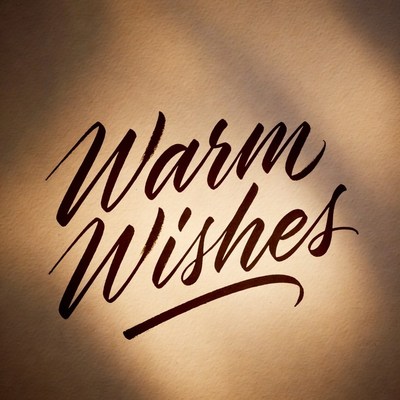 Warm Wishes Handwritten Calligraphy