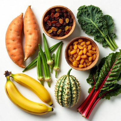 Assortment of Fresh Vegetables and Fruits
