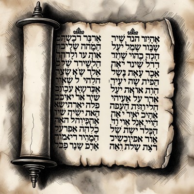 Open Hebrew Torah Scroll