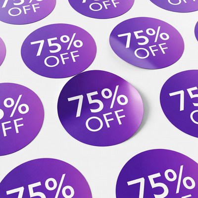 75% Off Purple Stickers