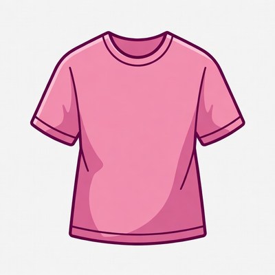 Pink T-shirt Illustration
