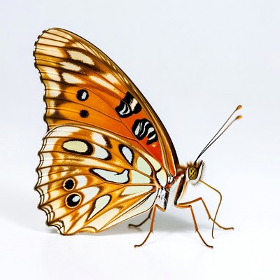 Orange butterfly with black spots