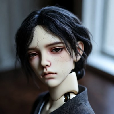 Asian ball jointed doll portrait