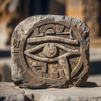Carved Stone Eye of Horus
