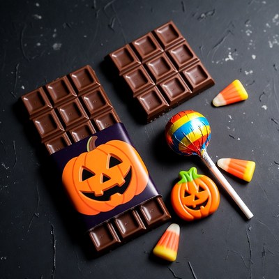 Halloween Chocolate Bars Candy Lollipops