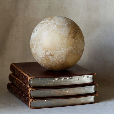 Globe on Stack of Old Books