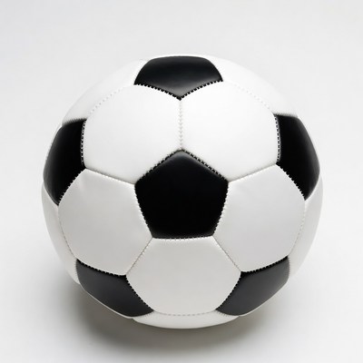 Black and white soccer ball