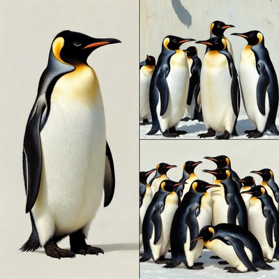 Group of Emperor Penguins Standing