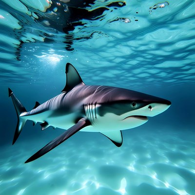 Blacktip shark swimming underwater