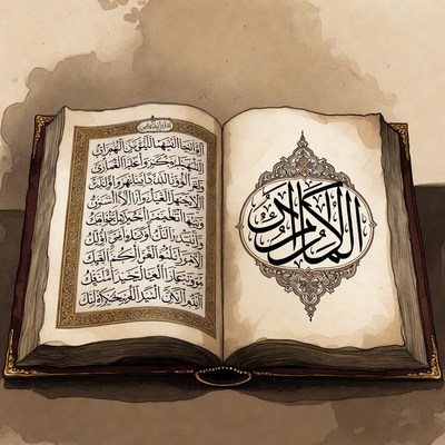 Open Quran with Arabic script