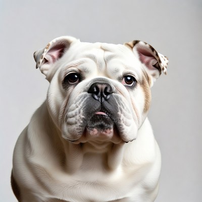 Bulldog facing forward