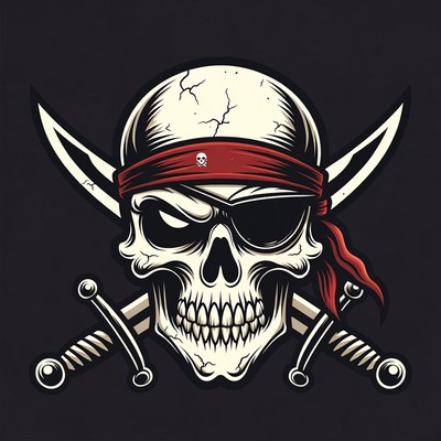 Pirate Skull with Crossed Swords