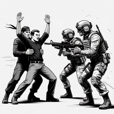 SWAT Team Arresting Suspect