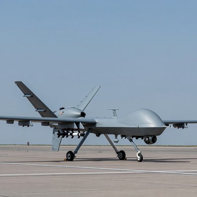 MQ-9 Reaper Drone on Tarmac