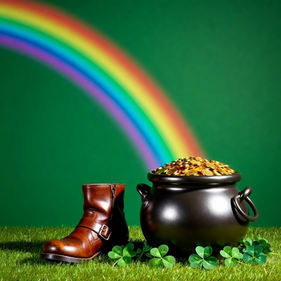 Rainbow over Leprechaun Pot of Gold