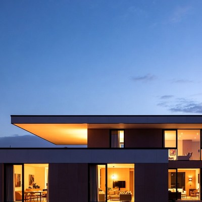 Modern House at Twilight