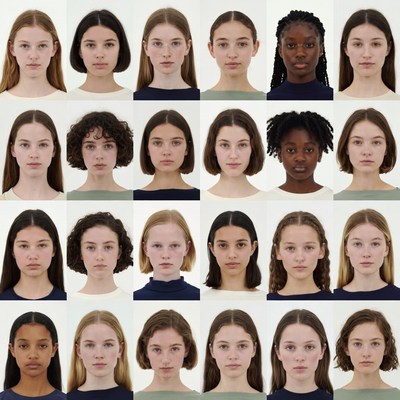 Diverse Young Women Headshots Grid