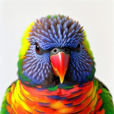 Close-up rainbow lorikeet portrait