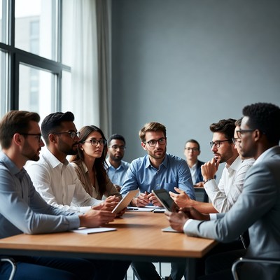 Diverse business team in meeting