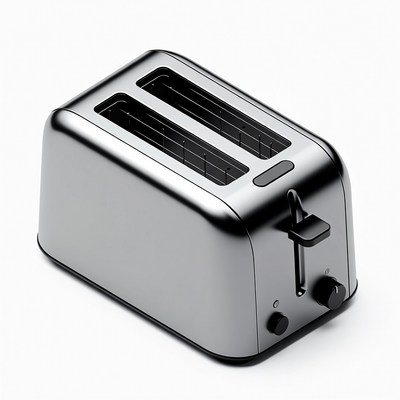 Silver two-slice toaster