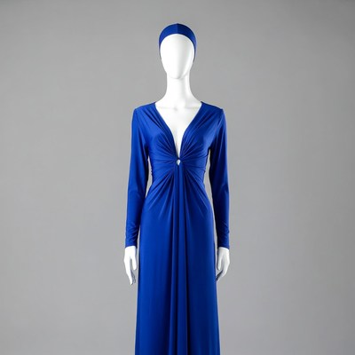 Mannequin in Blue Wrap Dress